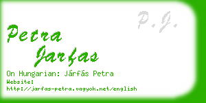 petra jarfas business card