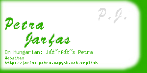 petra jarfas business card